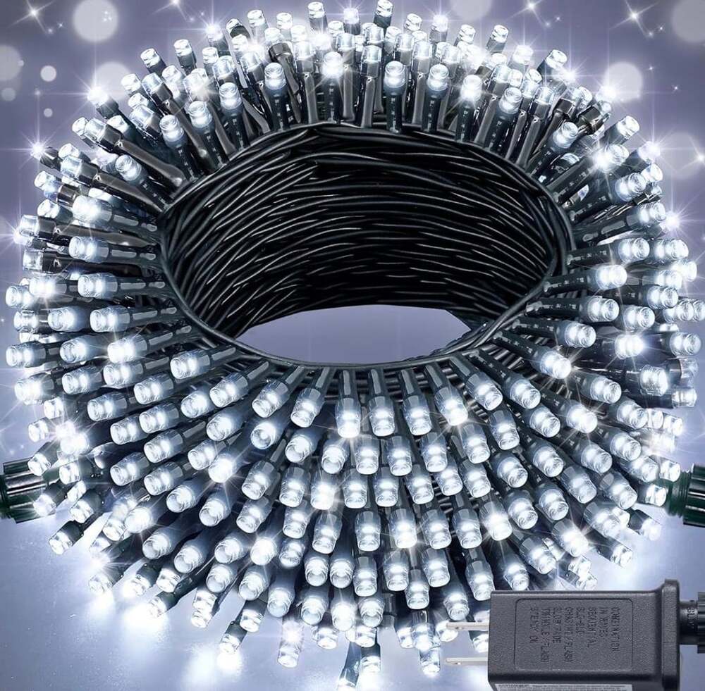 Jmexsuss Christmas String Lights 250 LED Cool White